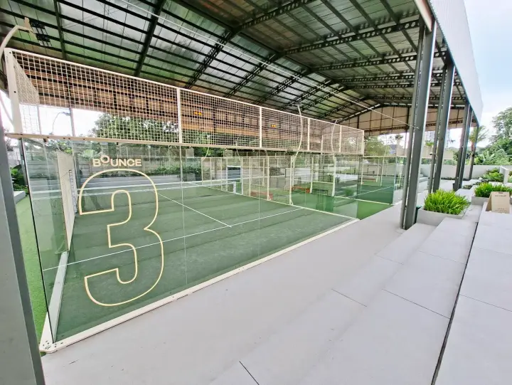Court 3 with tribune seating alongside