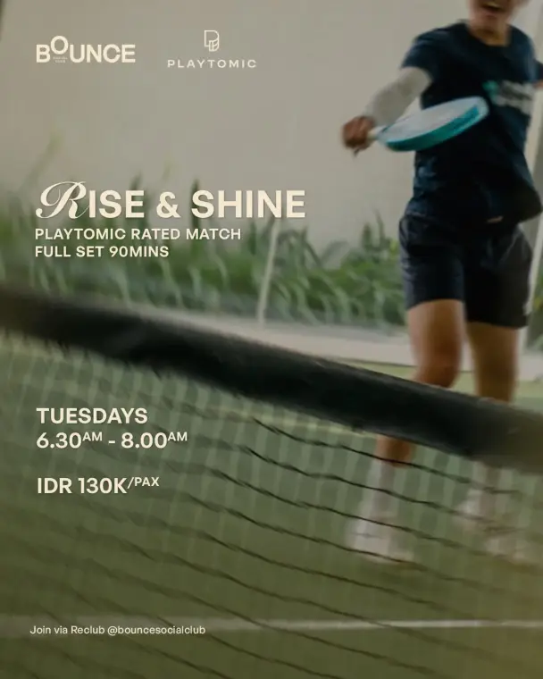 Rise & Shine Playtomic rated match poster